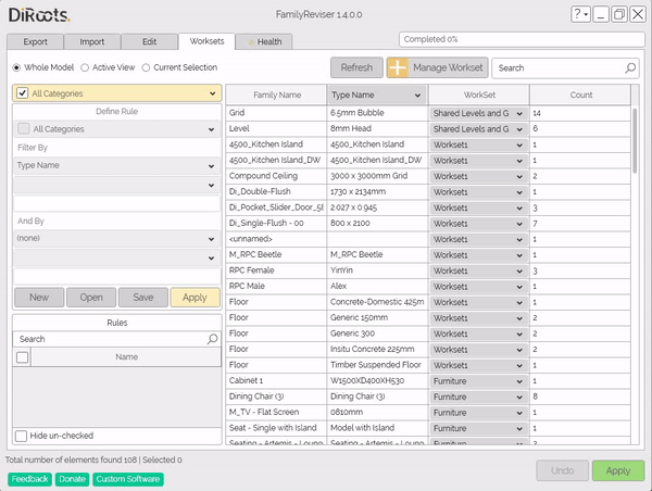 Worksets - DiRoots.One.Releases